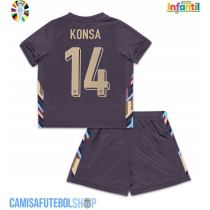 Camisa de time de futebol Inglaterra Ezri Konsa #14 Replicas 2º Equipamento Infantil Europeu 2024 Manga Curta (+ Calças curtas)